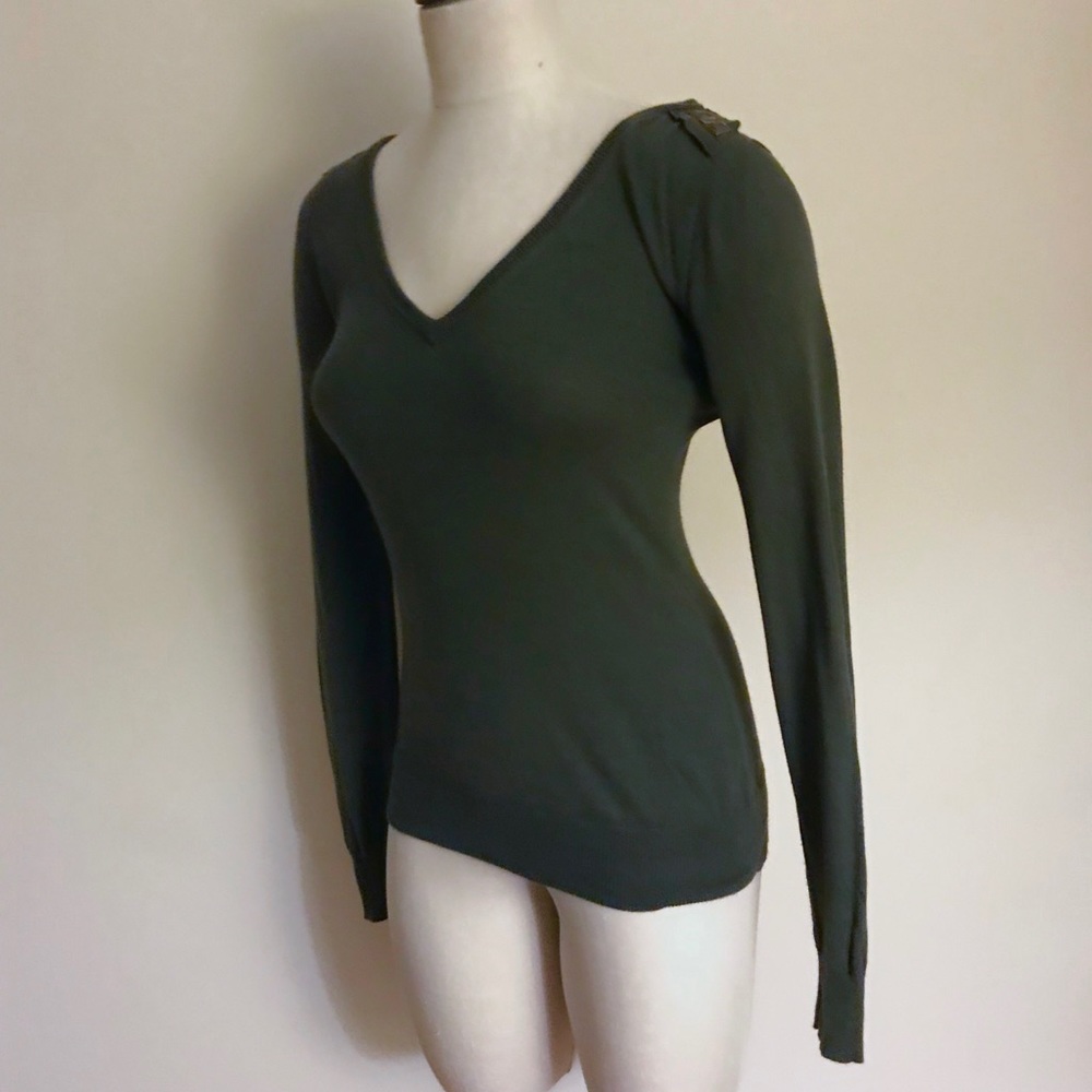 Bloomingdale’s Aqua brand studded V-neck sweater